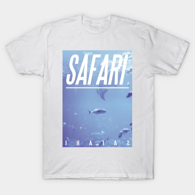 SAFARI Ocean Blue Design T-Shirt by internethero